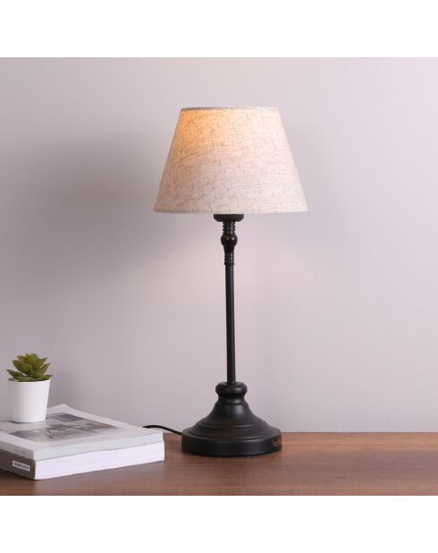 AYD 3233 creme tafellamp - 22x14x48cm