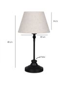AYD 3233 cremefarbene Tischlampe - 22x14x48cm