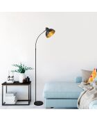 Varzan 10855 antike schwarze Stehlampe - H.162cm