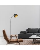 Varzan 10855 antike schwarze Stehlampe - H.162cm