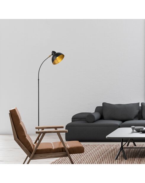 Varzan 10855 antike schwarze Stehlampe - H.162cm