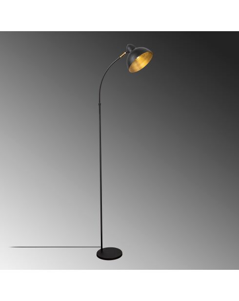 Varzan 10855 antike schwarze Stehlampe - H.162cm