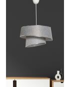 Barette grijs/zilveren kroonluchter - H.70cm