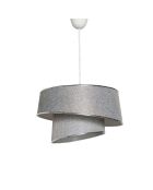 Barette grijs/zilveren kroonluchter - H.70cm