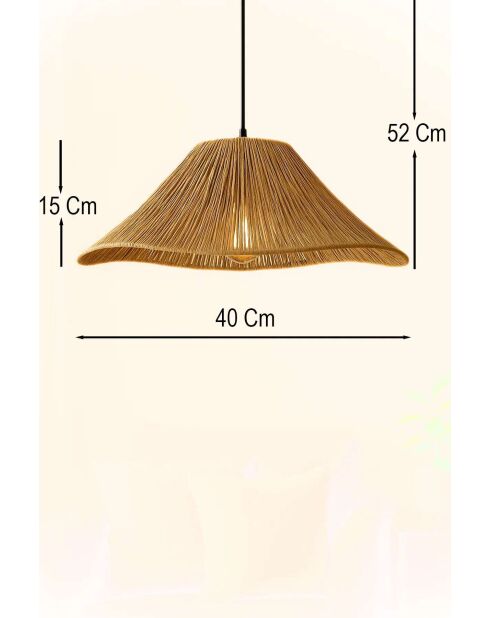 Lámpara Mirae beige - H.52cm