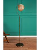 Lampadaire Povimento doré/noir - H.165cm