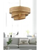 Kronleuchter Couper Hazeran beige/gold - H.72cm
