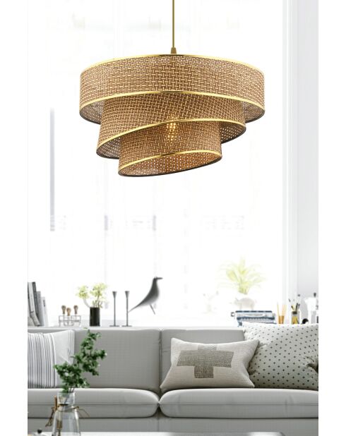 Kronleuchter Couper Hazeran beige/gold - H.72cm