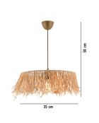 Mariska natuurlijke kroonluchter - H.60cm