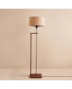 AYD 3476 beige/bruine houten vloerlamp - H.150cm