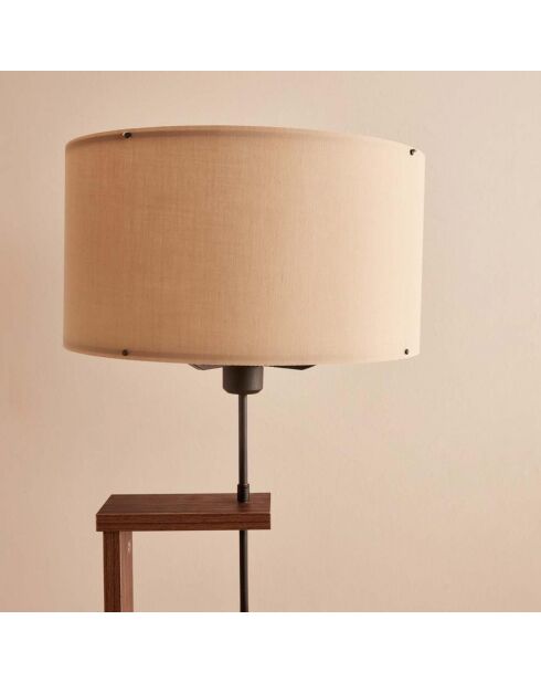 AYD 3476 beige/bruine houten vloerlamp - H.150cm