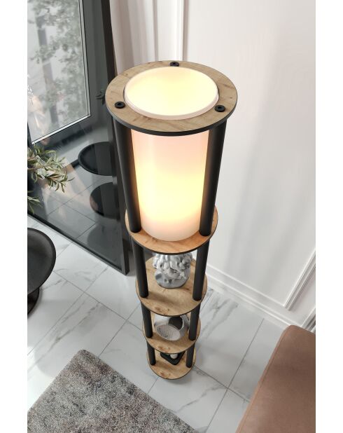 KS 11107 lampada da terra in noce - H.150cm