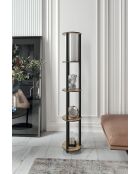 KS 11107 lampada da terra in noce - H.150cm