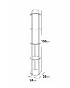 KS 11107 lampada da terra in noce - H.150cm