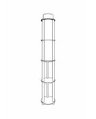 KS 11107 lampada da terra in noce - H.150cm