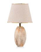 TM276 creme/goldene Tischlampe - H.50cm