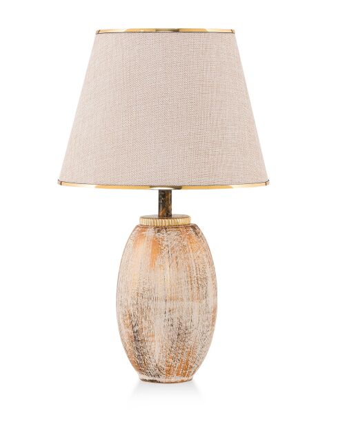 TM276 creme/goldene Tischlampe - H.50cm