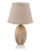 TM276 creme/goldene Tischlampe - H.50cm