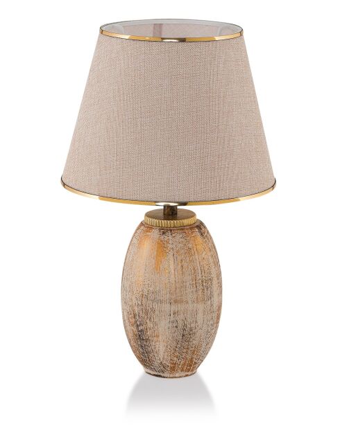 TM276 creme/goldene Tischlampe - H.50cm