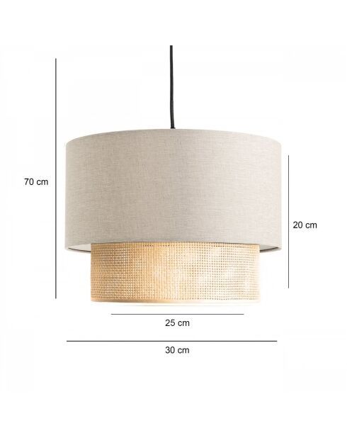 Kroonluchter AYD 3628 crème - H.70cm