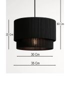 BK073 zwarte kroonluchter - H.60cm