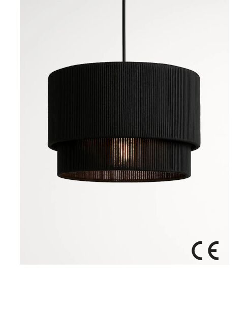 BK073 schwarzer Kronleuchter - H.60cm