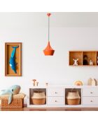 Tom oranje kroonluchter - H.130cm