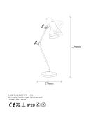 Lampada da tavolo Antique Mixed 11505 - 16 × 27 × 55 cm