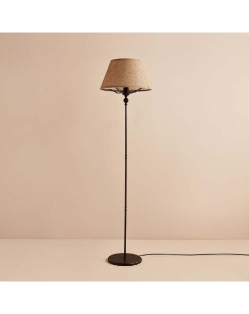 AYD 3482 beige/schwarze Stehleuchte - H.150cm