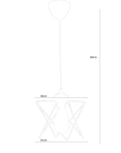 205 P2 schwarzer Kronleuchter - H.60cm