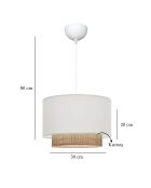 Lámpara 241324 crema - H.70cm