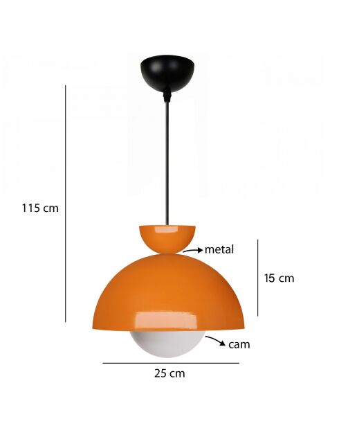 Kroonluchter 241338 oranje - H.115cm