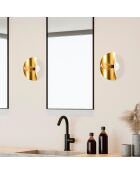Sivani MR 840 Weiß/Goldene Wandleuchte - H.30cm