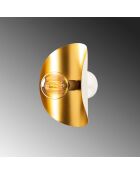 Sivani MR 840 Weiß/Goldene Wandleuchte - H.30cm