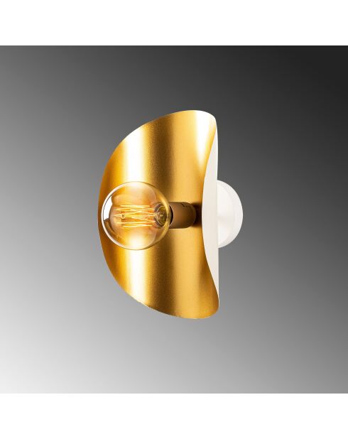 Sivani MR 840 Weiß/Goldene Wandleuchte - H.30cm