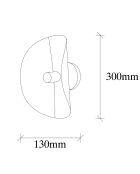 Sivani MR 840 Weiß/Goldene Wandleuchte - H.30cm