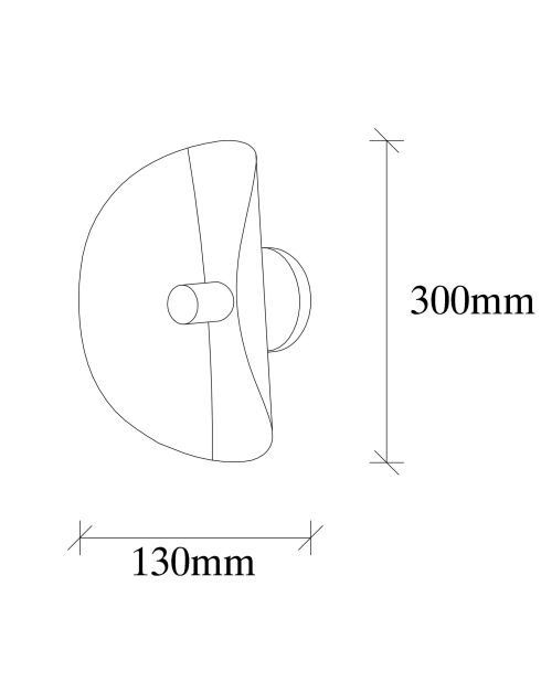 Sivani MR 840 Weiß/Goldene Wandleuchte - H.30cm