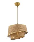 Kroonluchter Barette Hazeran beige/goud - H.65cm