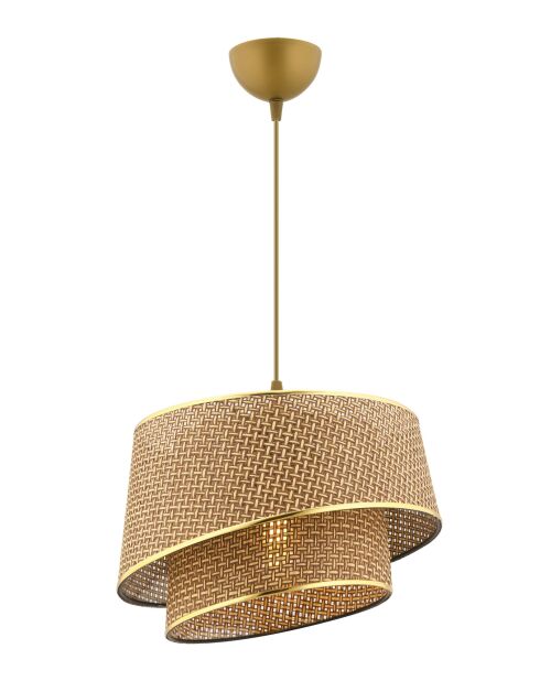 Kroonluchter Barette Hazeran beige/goud - H.65cm