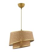 Kroonluchter Barette Hazeran beige/goud - H.65cm