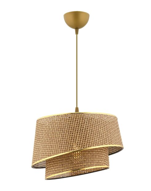 Kroonluchter Barette Hazeran beige/goud - H.65cm