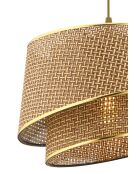 Kroonluchter Barette Hazeran beige/goud - H.65cm