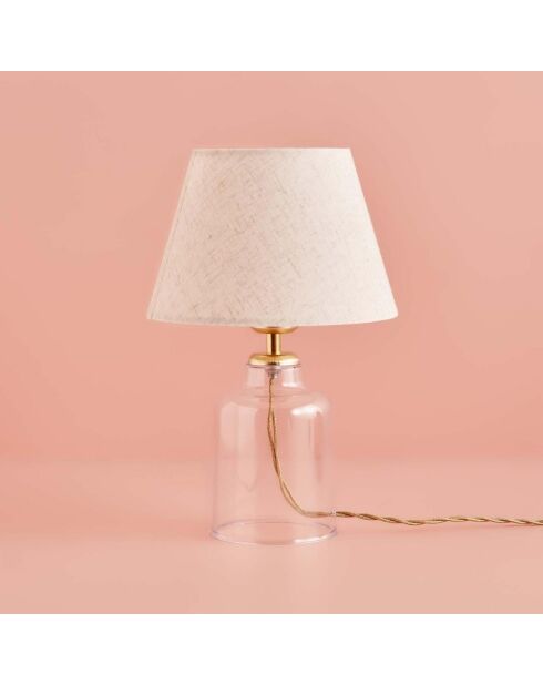 Lampe de table AYD 3429 crème/doré - H.32cm