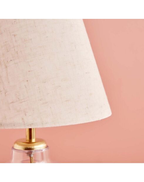 Lampe de table AYD 3429 crème/doré - H.32cm