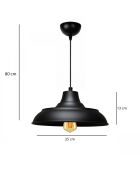 Kroonluchter AYD 3520 zwart - H.80cm