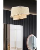 Barette Hazeran crème/zilveren kroonluchter - H.65cm