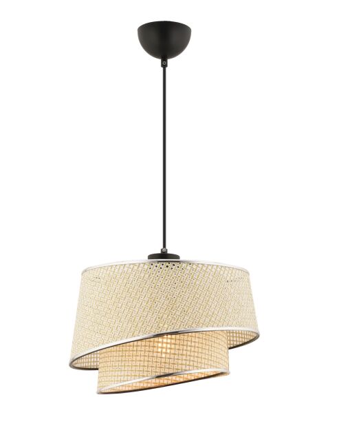 Barette Hazeran crème/zilveren kroonluchter - H.65cm