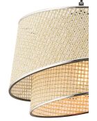 Barette Hazeran crème/zilveren kroonluchter - H.65cm
