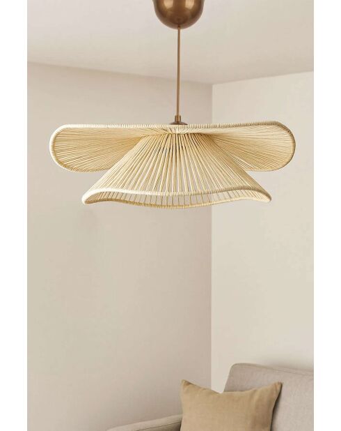 Crèmekleurige kroonluchter Duvela - H.52cm