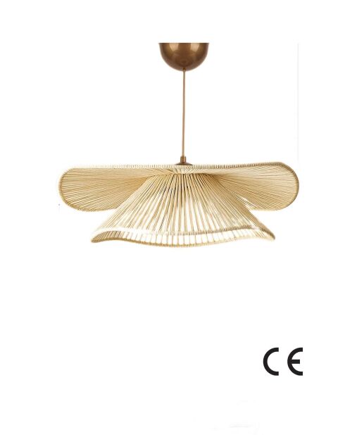 Crèmekleurige kroonluchter Duvela - H.52cm